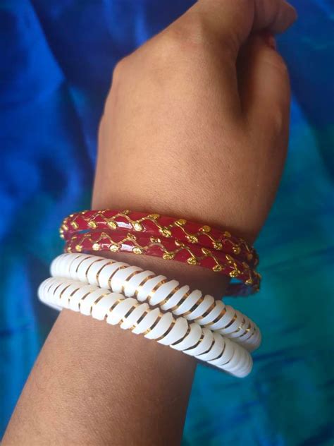 Handmadegold Plated Traditional Shakha Sakha Pola Bangle For Etsy