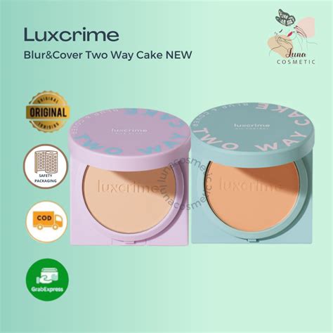 Jual Luxcrime Blur Cover Two Way Cake New Oil Control Silk Glow