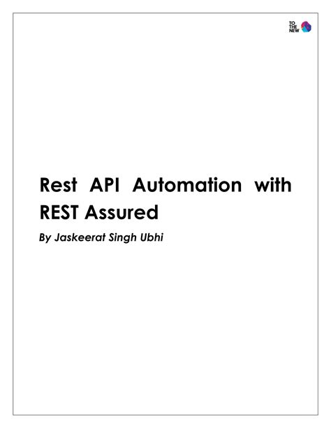 Rest Api Automation With Rest Assured Pdf