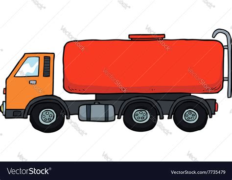 Gasoline Tanker Royalty Free Vector Image Vectorstock