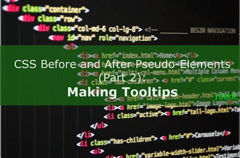 Css Before And After Pseudo Elements Part Making Tooltips Ic De