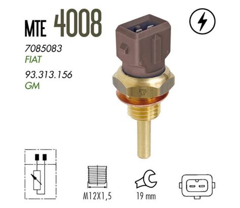 Sensor de Temperatura D água Chevrolet Corsa Meriva Montana Fiat Doblo