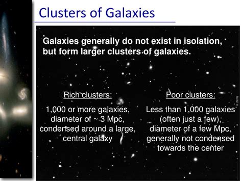 PPT - Galaxy Structure, Galaxy Clusters, Large Scale Structure, Hubble ...