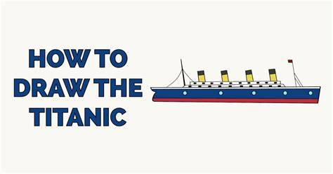 How To Draw Titanic Step By Step Drawing Rms Titanic Ship Titanic ...