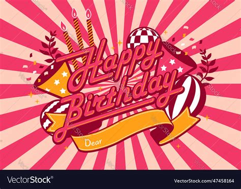 Happy birthday banner Royalty Free Vector Image