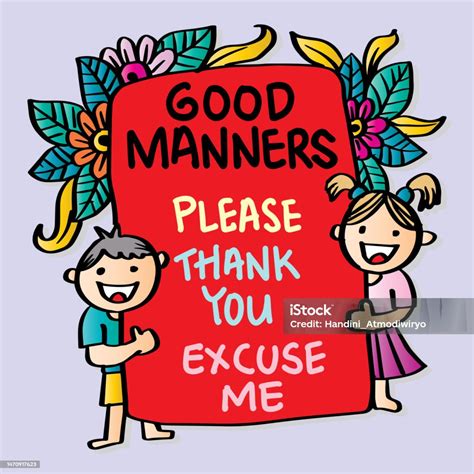 Good Manner Educational Posters For Classroom Stock Illustration Download Image Now Activity