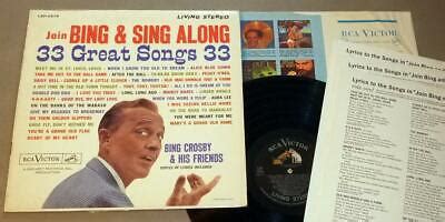 Join Bing Crosby Sing Along Lp Song Sheets Rca Living Stereo Lsp