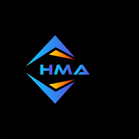 Hma Abstract Technology Logo Design On Black Background Hma Creative