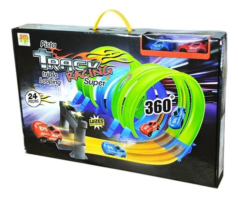 Pista Looping 360º Infantil Tipo Hot Wheels 2 Carrinhos Frete grátis