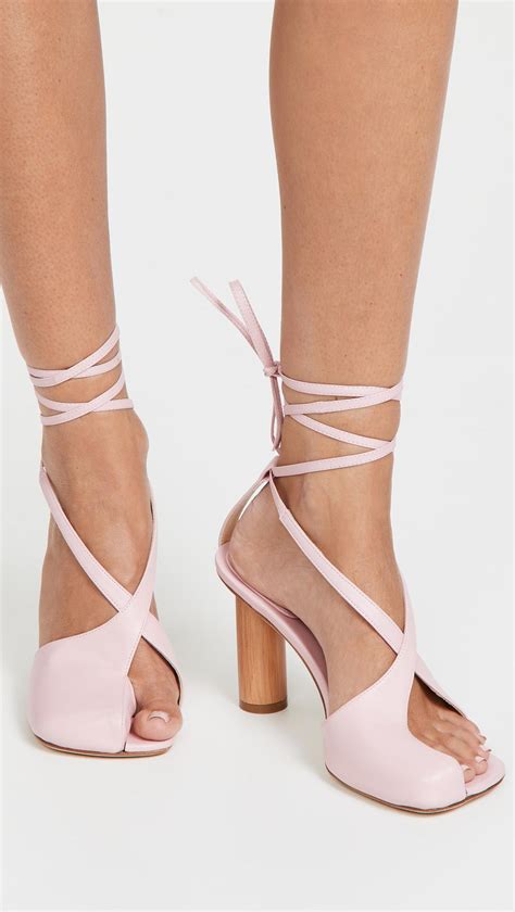 A W A K E Mode Leather Geraldine Sandals In Pink Lyst Uk