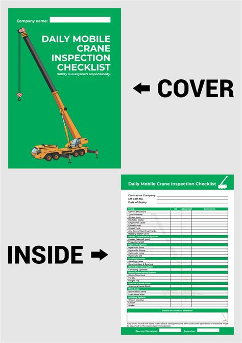 Mobile Crane Checklist Daily Checklist Equipment Checklist Mobile