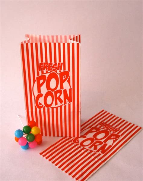 Items Similar To Set Of 30 Vintage Inspired Popcorn Bags On Etsy