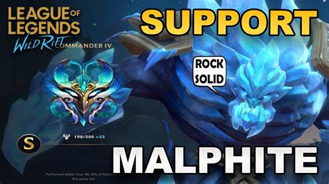 Malphite Best Support Tank And Burst Damage S Grade Legendary Rank Gameplay Youtube