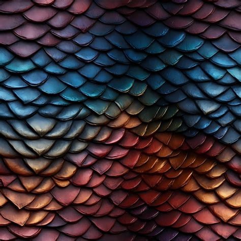 Premium Photo Dragon Scales Texture Seamless Pattern