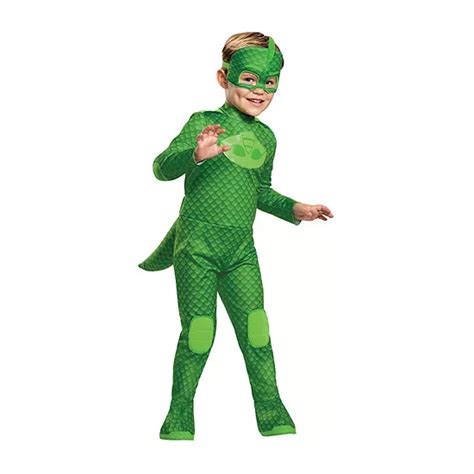 Toddler Unisex Deluxe Light Up Gekko Pj Masks Costume Color Green