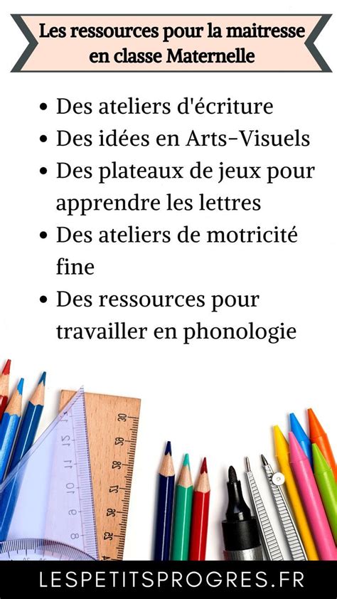 Les meilleures ressources pédagogiques pour la maitresse maternelle en