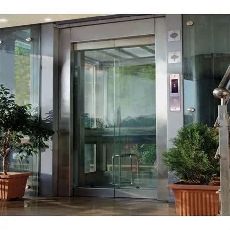 With Machine Room Automatic Glass Door Passenger Lift For Malls Max