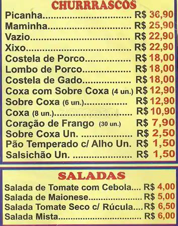 Menu Em Churrascaria Sabor Ga Cho Porto Alegre Av Bento Gon Alves