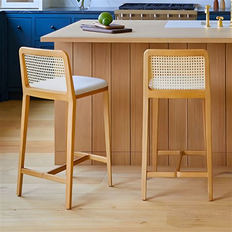 Solid Wood Counter Height Stools Armless Modern Bar and Counter Stool - 2 Piece Set Counter ...