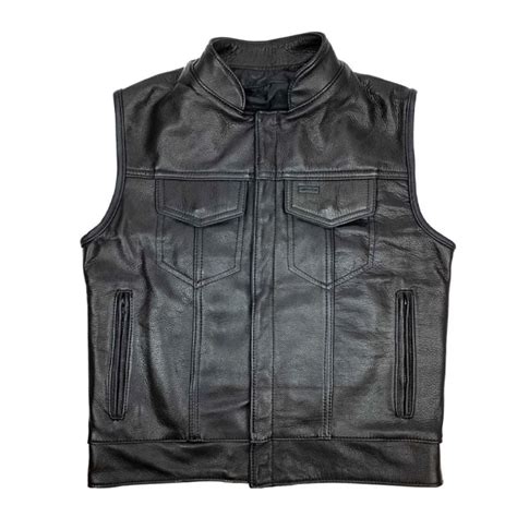 mens outlaw chicago mc leather vest jacketstown