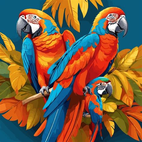 Premium Vector Macaw Vector On Background