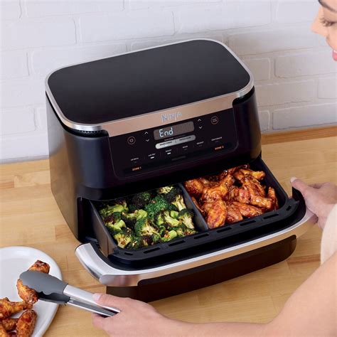 Ninja Foodi Dualzone Flexbasket Air Fryer With 7 Qt Megazone Black