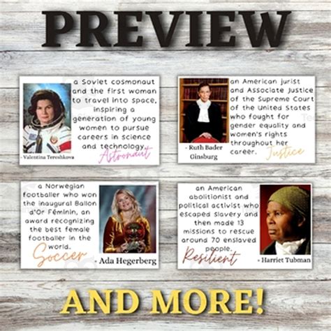 Women S History Month Bulletin Board Set Inspiring Biographies By