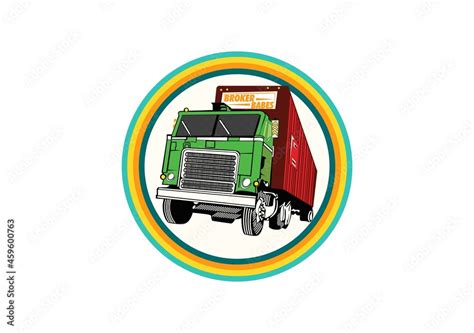 DELIVERY TRUCK VECTOR AND TRUCK TRANSPORT LOGO DESIGN Stock Vector | Adobe Stock