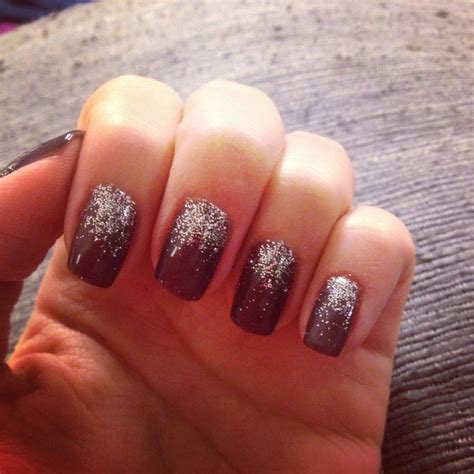 Winter Nails Sparkle Shellac Manicure Shellac Manicure Winter