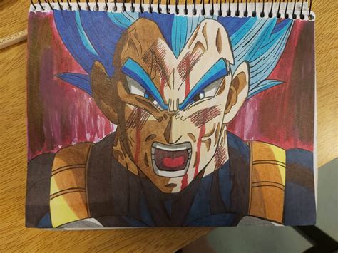 Dibujo De Vegeta Ssj Blue Evolution En El Sketchbook Que Uso En El