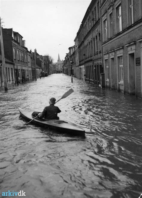 arkiv dk Staldgaardsgade oversvømmelse i Vejle 1941