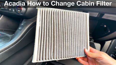 GMC Acadia How To Replace Cabin Air Filter YouTube