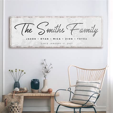 Personalized Family Name Sign Farmhouse Family Wall Sign - Etsy