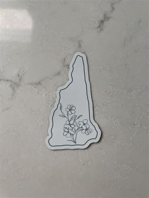 New Hampshire Minimalist Outline Magnet Nh Outline Magnet Nh Outline