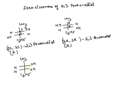 SOLVED Draw The All The Stereoisomers Of Butane 2 3 Diol Using