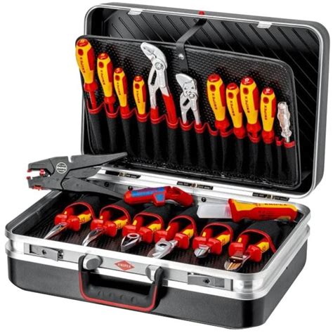 Knipex Werkzeugkoffer Vision Elektro Werkzeug Set Schwarz