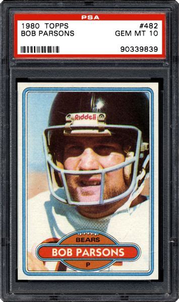 1980 Topps Bob Parsons Psa Cardfacts®