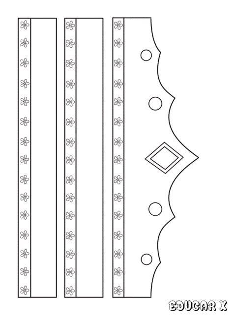 Imagem Molde De Coroa Para Imprimir Pr Ncipe E Princesa De Eva E Feltro