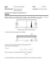 Understanding Torque And Equilibrium In Static Systems Course Hero