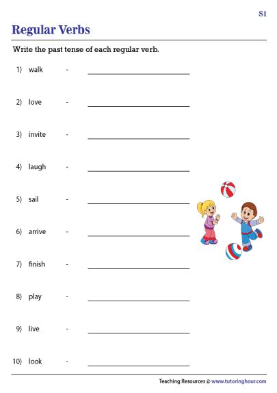 Past Tense Verbs Worksheets 1st Grade Hot Sex Picture