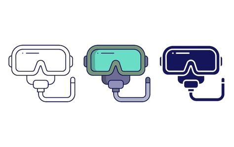 Premium Vector Snorkeling Mask Vector Icon