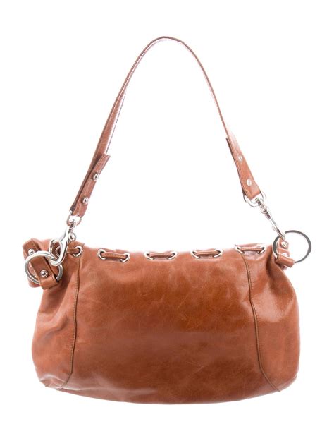 Christopher Kane Distressed Leather Shoulder Bag Sponsored Distressed