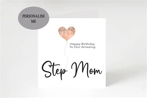 Step Mom Birthday Card Greetings Card Birthday Day Card For Her