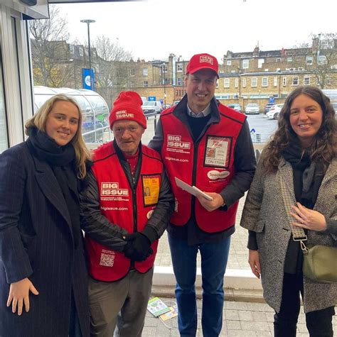 Inspiring moment Prince William sells Big Issue outside