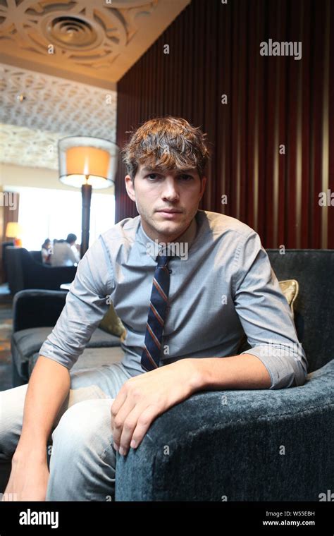 American Actor Christopher Ashton Kutcher Poses For Portrait Photos