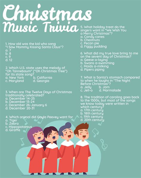 Christmas Song Trivia - 12 Free PDF Printables | Printablee