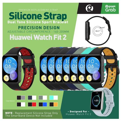 Jual Silicone Strap Sport Dual Tone For Huawei Watch Fit 2 Tali Jam