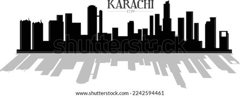 Black White Illustrated Skyline Silhouette City Stock Vector (Royalty ...