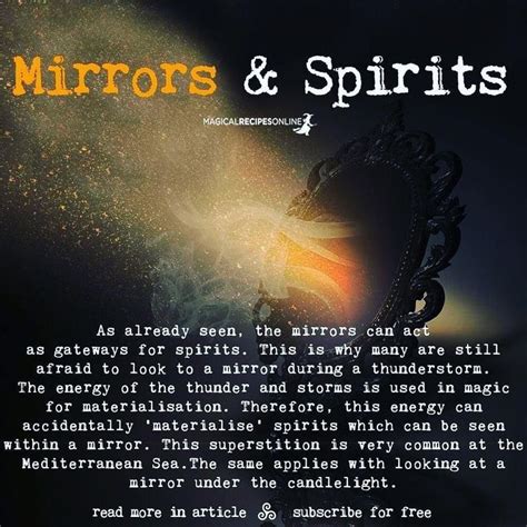 Magical Recipes Online On Instagram “mirrors Spirits And Witchcraft