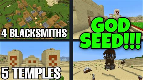 💥 Seed New Best Seed For Minecraft Bedrock 117 4 Blacksmiths Village